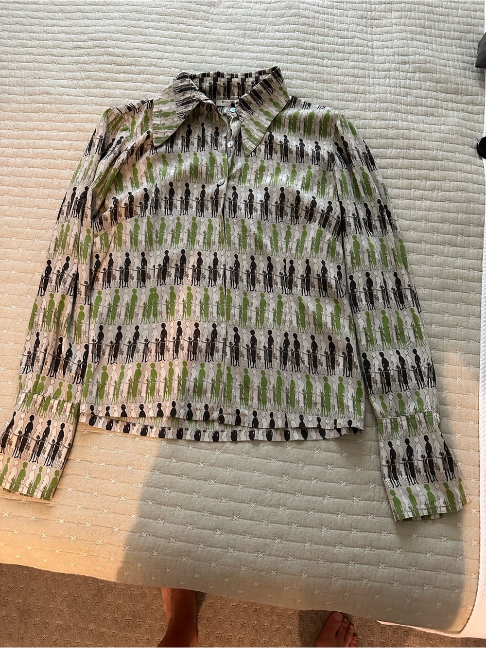 Rare Bill Burns Humanity silk Button-Down Shirt. Like new pristine  condition